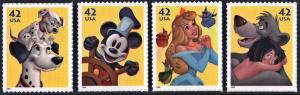 SC#4342-45 42¢ The Art of Disney: Imagination Singles (2008)