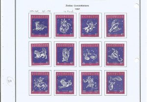 KAZAKHSTAN - 1997 - Zodiac Constellations - Perf 12v Set - Mint Lightly Hinged