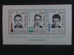 ​POLAND- 1964-RUSSIAN SPACE HEROES S/S -MNH -VF WE COMBINE- SHIP TO WORLD WIDE