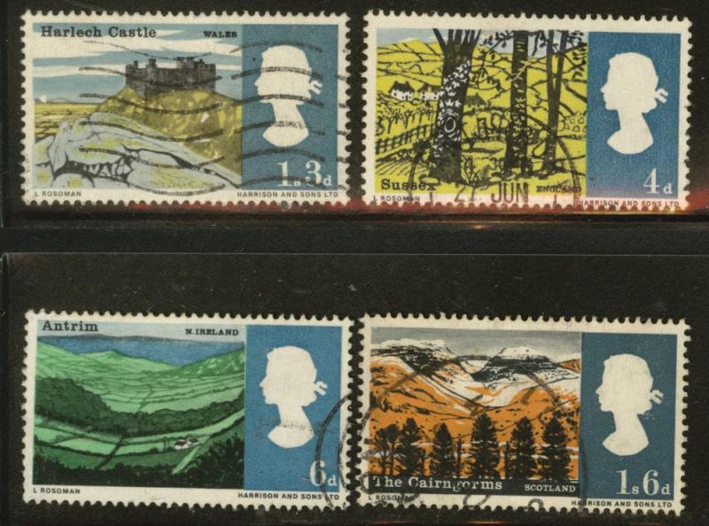 Great Britain Scott 454-7 used 1966  set