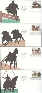 #2756-59 Sporting Horses Kribbs FDC Set