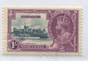 Gibraltar KGV 1935 1/ Silver Jubilee mint o.g. hinged Extra Flagstaff variety
