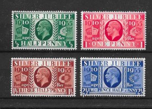 1935 KGV SILVER JUBILEE SET OF 4, SG453/SG456 UNMOUNTED MINT