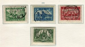 GERMANY; 1924 early Pictorial issue fine used Set
