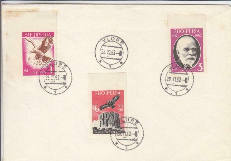 1962, Albania: Bird Set, Sc #644-646, FDC (28064)