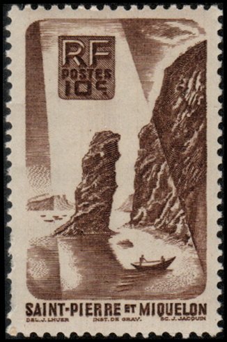 St Pierre & Miquelon 324 - Mint-H - 10c Soldier's Bay (1947) (cv $0.55)