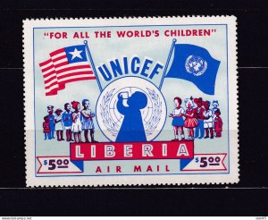 Liberia 1954 Flags Emblem Children UNICEF MH 15527