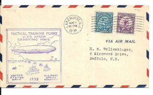 U.S. 1932 Cover Flown on the Navy Rigid Airship U.S.S. Akron