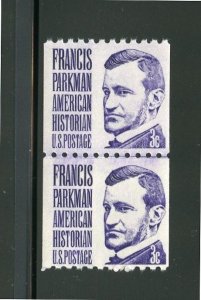 SCOTT  1297  FRANCIS PARKMAN  3¢  COIL LINE PAIR  MINT NEVER HINGED