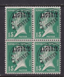 Algeria, Yvert TP3, MNH block of four, Precancel