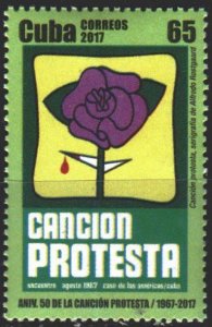 Cuba. 2017. 6287. 50 years of protest song festival. MNH.