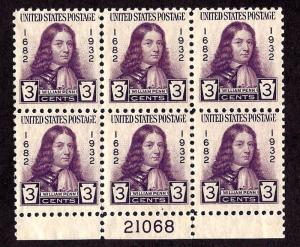 724 Mint,OG,LH... Plate Block of 6... SCV $7.50