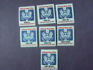 U.S.# O127-O133-MINT/NEVER HINGED--COMPLETE SET--OFFICIAL--1983-85