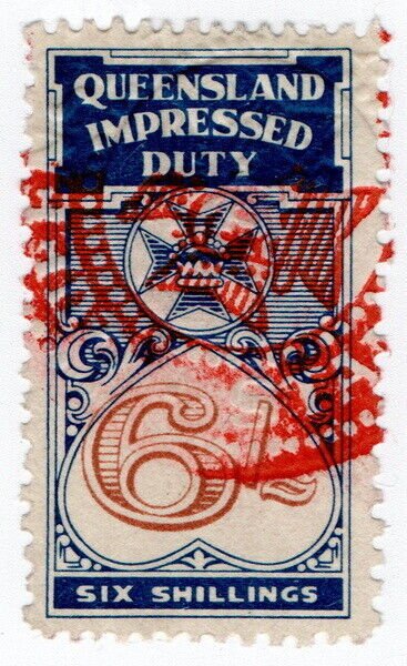 (I.B) Australia - Queensland Revenue : Impressed Duty 6/-