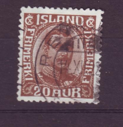 J19124 Jlstamps 1920 iceland used #119 christian x