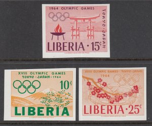Liberia 418-429 Olympics Imperfs MNH VF