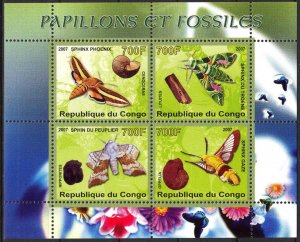 Congo 2007 Butterflies Fossils (2) MNH Cinderella !