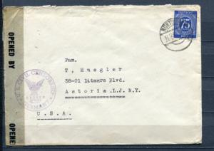 Germany 1940 WWII Cover Nurtingen to USA Censored 40297 Single Usage 4817