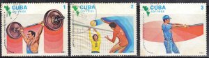 CUBA SC# 2598-2600 **USED** 1c +2c +3c  1983  PAN AM GAMES    SEE SCAN