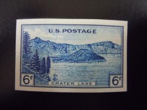 1935 #761 6c Crater Lake Imperforated MNH With Gum VF Scarce