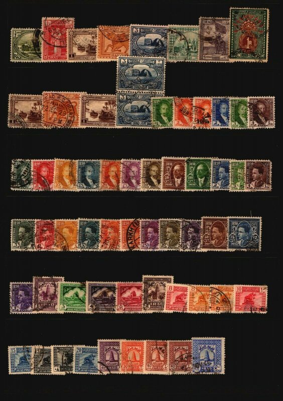 Iraq 64 Mostly Used / Hinge Rem / Few Faults - G116