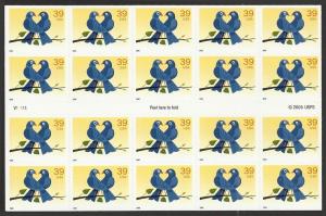 # 4029a MINT NEVER HINGED LOVE DOVES BOOKLET PANE