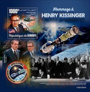 DJIBUTI - 2023 - Tribute to Henry Kissinger - Perf Souv Sheet -Mint Never Hinged