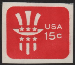 SC#U581 15¢ Uncle Sam Cut Square (1978) Unused