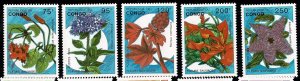 Congo Republic #1016-20 MNH cpl flowers