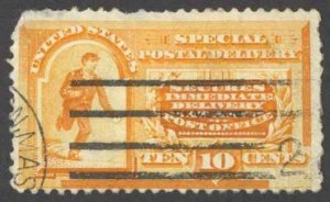 USA Sc# E3 Used 1893 10c orange Messenger Running