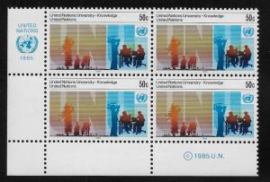 UNITED NATIONS - SC# 444  INSCRIP B/4 LL  FVF/MNH 1985