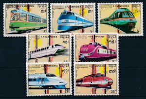 [62490] Cambodia 1989 Railway train Eisenbahn  MNH