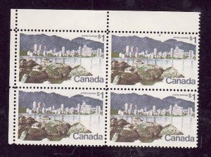 Canada - Sc#600i- id2-variety-unused NH $1 Vancouver-margin block-Horizontal rib