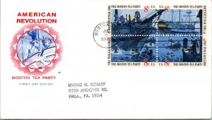 FDC 1973 SC #1483a Farnam Cachet - Boston, Ma - Block Of 4 - F78571