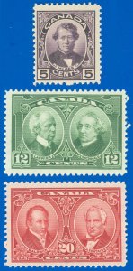 CANADA, SCOTT #146 #147 & #148 Set, Mint-F/VF-NH, SCV $75.00! (SK)