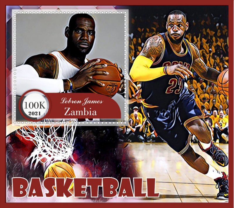 Stamps. Basketball  6 sheets perf Zambia MNH **