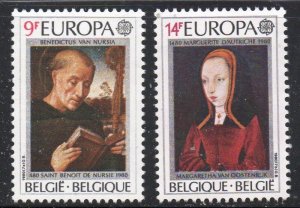 Belgium Sc 1052-53 1980  Europa stamp set mint NH