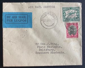 1932 Victoria West South Africa first Flight cover FFC to Salisbury S Rhodesia