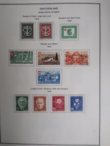 collection on pages Switzerland semipostals 1945-53 CN: CV $198