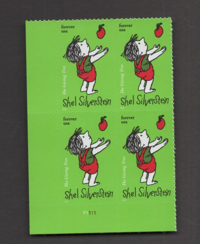 Scott# 5683 unused MNH ($.58 Cent  Shel Silverstein) plate block of 4