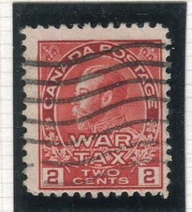 CANADA; 1915 early GV WAR TAX issue Type II, used Shade of 2c. value