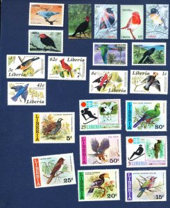 LIBERIA -- TWO SCANS - FVF MNH - BIRDS - 1985-2009 