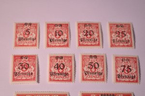 Germany Danzig Scott# 156-167 Full Set MH OG 1923 Mint with hinging