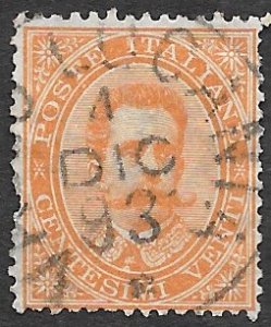 Italy Scott #47 20c King Humbert 1 (1879) Used