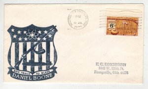 US NAVY SUBMARINE 7/10/1970 SSBN 629 DANIEL BOONE & #1357 Stamp TRAILS TO BLAZE