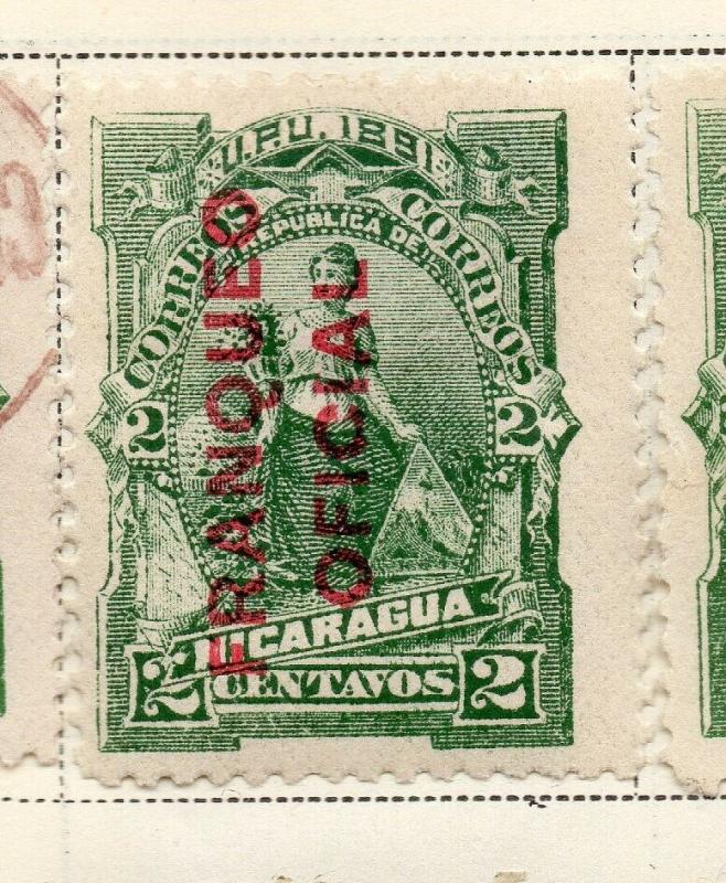 Nicaragua 1891 Early Issue Fine Mint Hinged 2c. Official Optd 323699