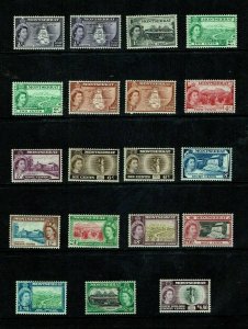 Montserrat: 1953, Queen Elizabeth definitive, with revised reprints, LHM