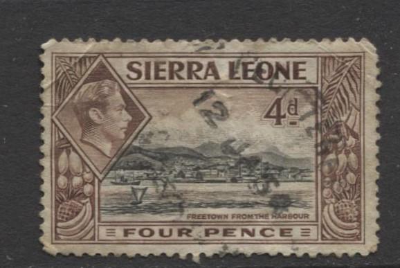 Sierra Leone - Scott 178 - KGVI - Definitive -1938 - Used - Single 4d Stamp