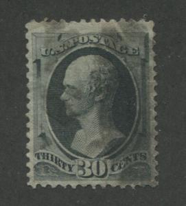 1874 US Stamp #165 30c Used F/VF Catalogue Value $130