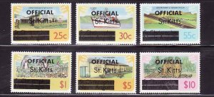 St. Kitts-Sc#O2a-O10a ex O4a- id7-unused NH Official set-unwmk-Ships-1980-